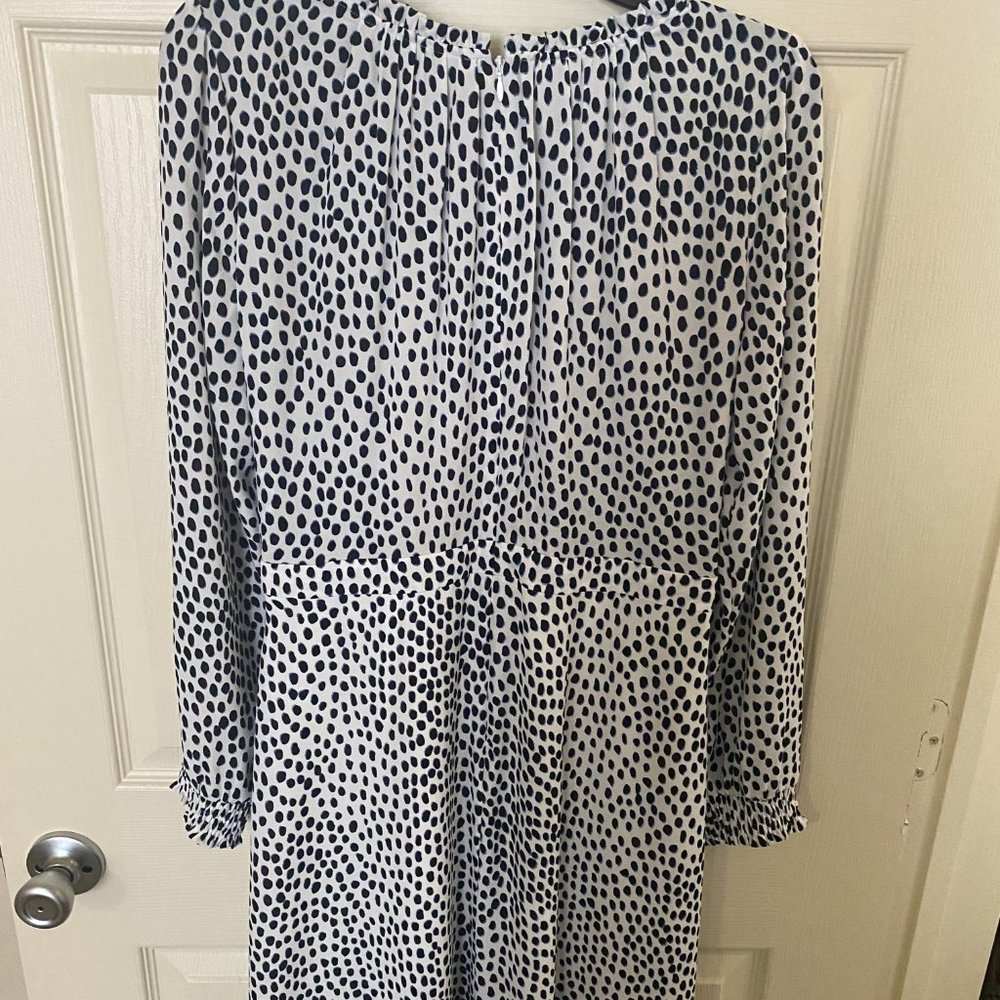 JCrew Ruffle-Neck Leopard Peasant Dress
